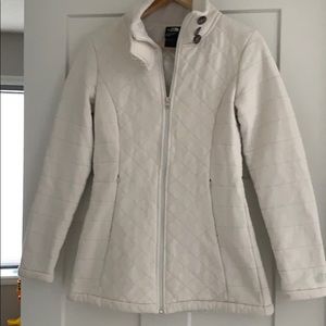 North Face Quilted Cream Fleece Small